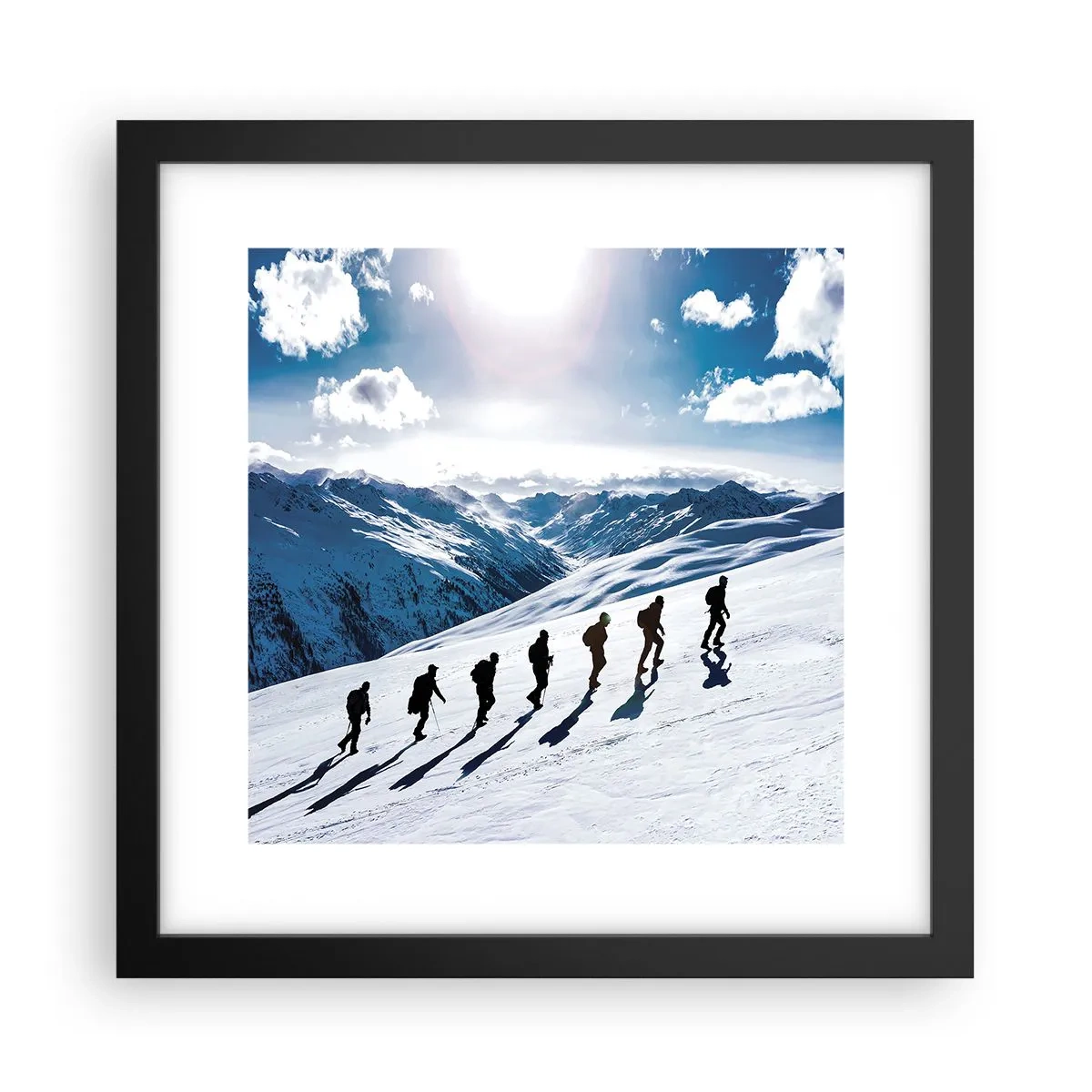 Póster en marco negro - Equipo de conquistadores - 30x30 cm