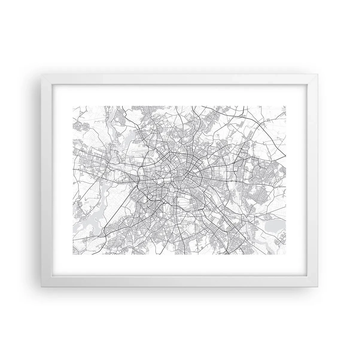 Póster en marco blanco - Flor de Berlín - 40x30 cm
