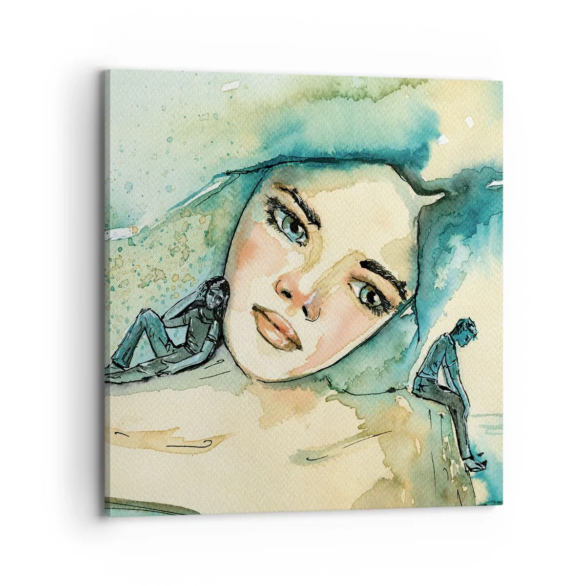 Cuadro sobre lienzo - Impresión de Imagen - ¿Soy azul? - 70x70 cm