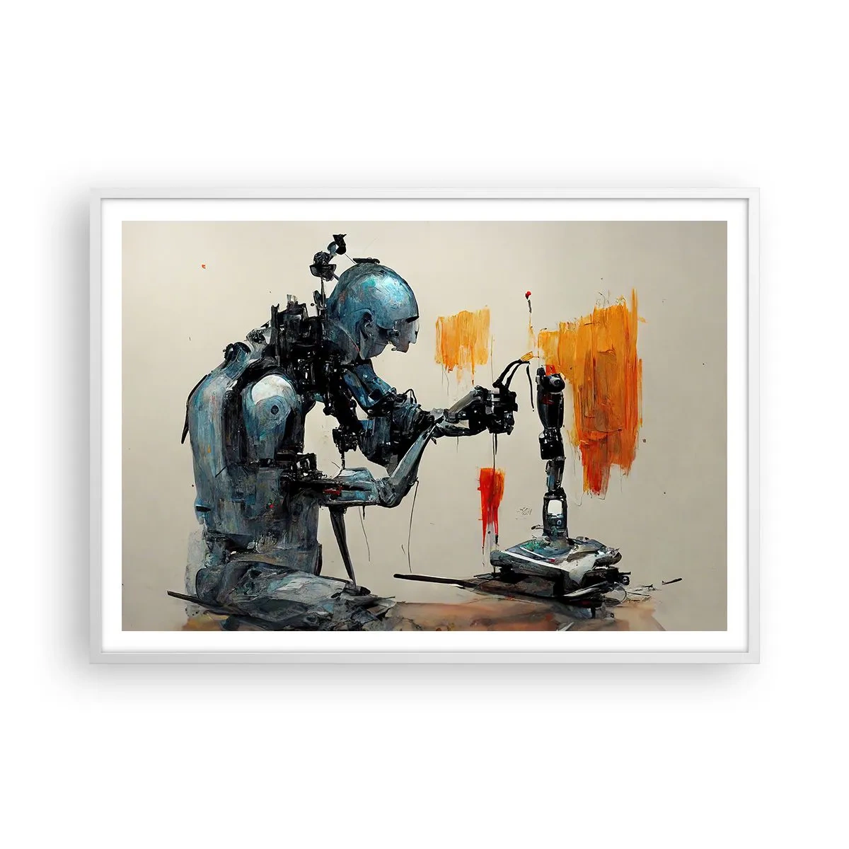 Póster en marco blanco - Próximamente... - 100x70 cm