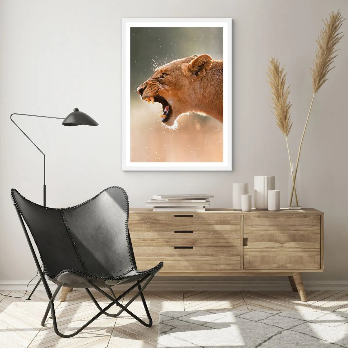 Póster en marco blanco - Silencio, es mi turno de palabra - 70x100 cm