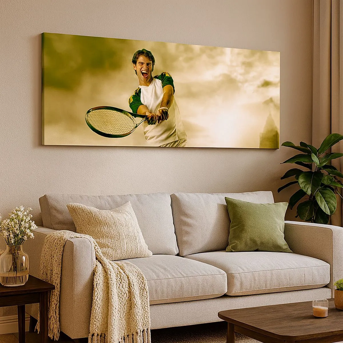 Cuadro sobre lienzo - Impresión de Imagen - Energía y alegría - 100x40 cm