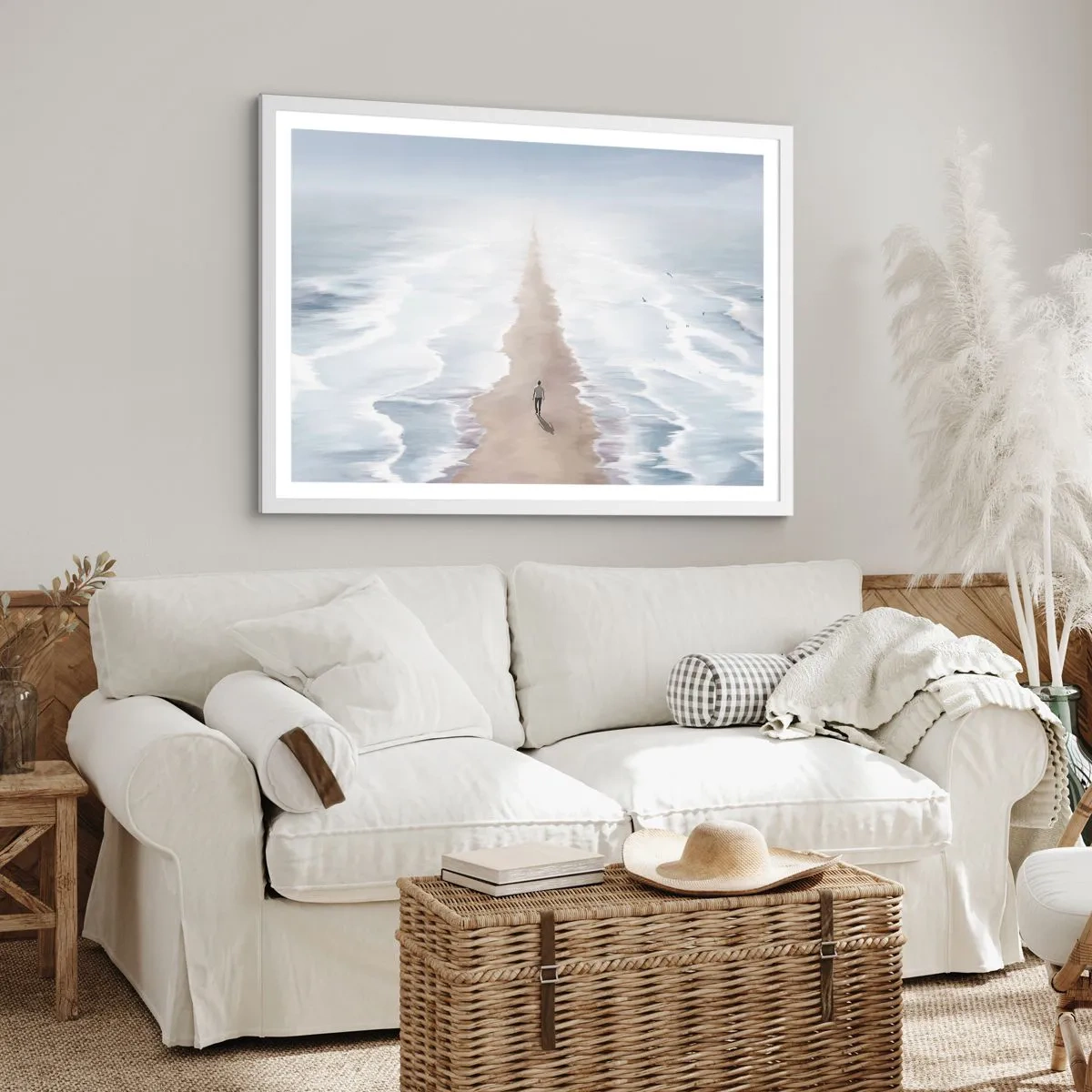 Póster en marco blanco - Un futuro brillante - 50x40 cm