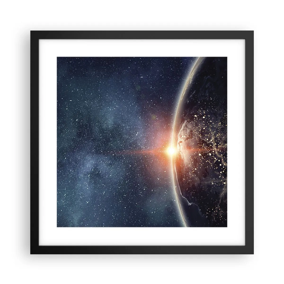 Póster en marco negro - En una nueva perspectiva - 40x40 cm