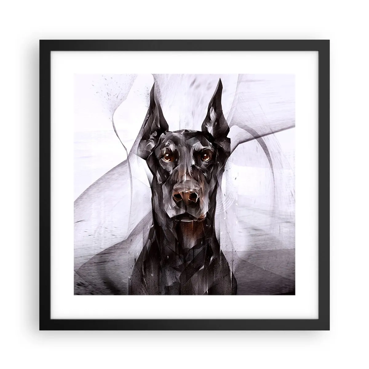 Póster en marco negro - Nacido noble - 40x40 cm