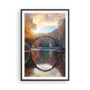 Póster en marco negro - Al otro lado del espejo - 61x91 cm