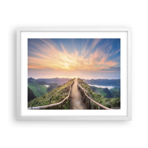 Póster en marco blanco - Cerca del cielo - 50x40 cm