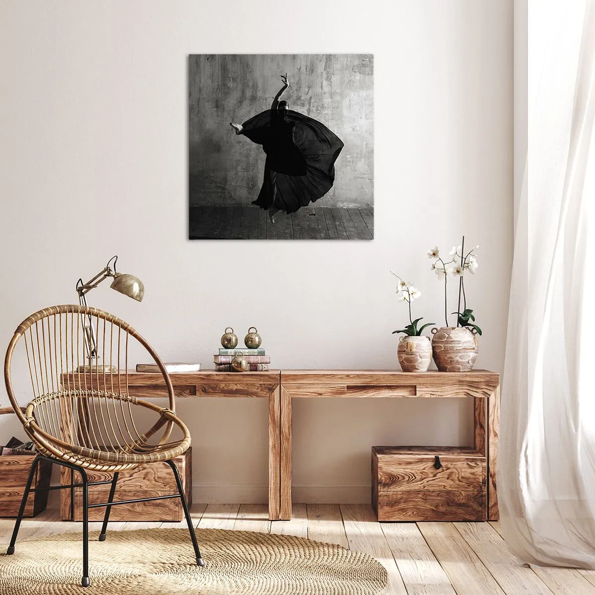 Cuadro sobre lienzo - Impresión de Imagen - Cargada de pasión - 40x40 cm