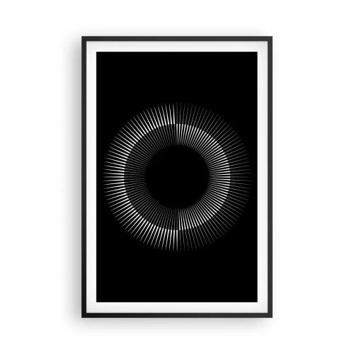 Póster en marco negro - Sol negro - 61x91 cm