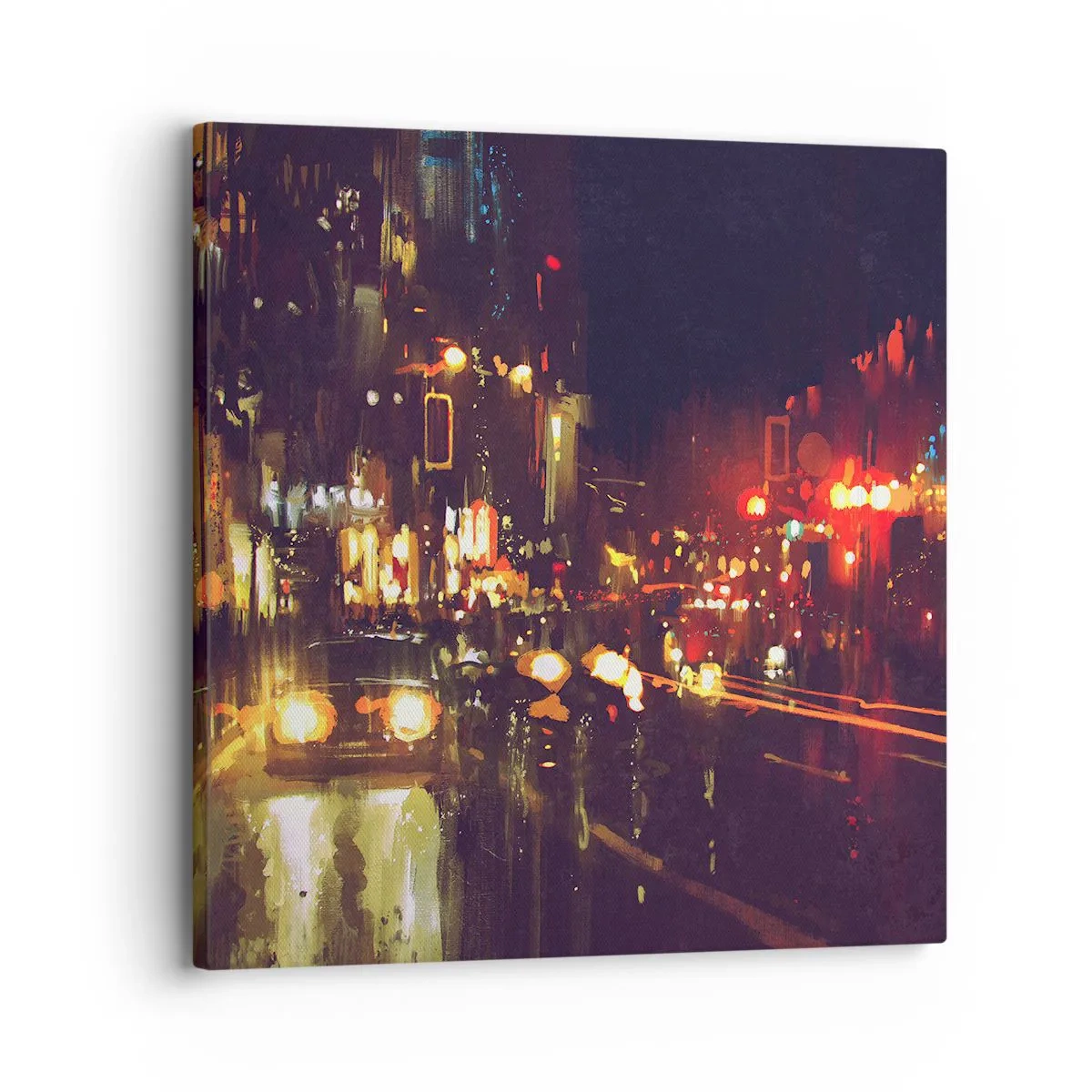 Cuadro sobre lienzo - Impresión de Imagen - Hundido en la luz de la noche - 30x30 cm