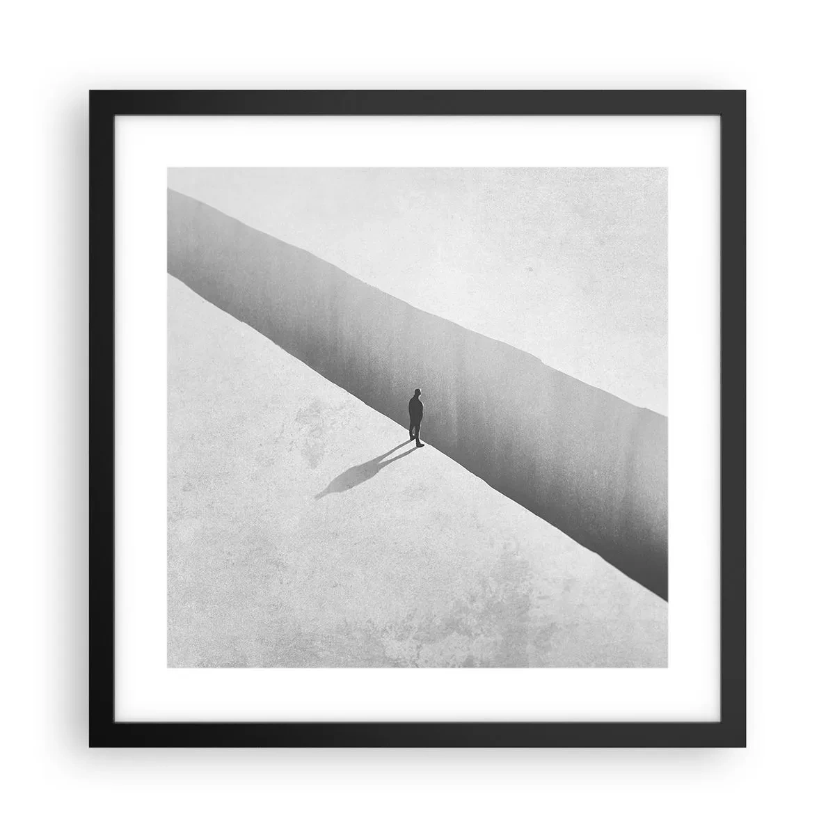 Póster en marco negro - Sin un destino claro - 40x40 cm