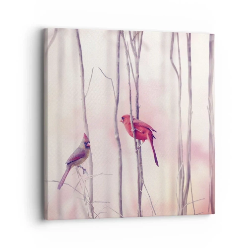 Cuadro sobre lienzo - Impresión de Imagen - Historia de un bosque rosa - 30x30 cm
