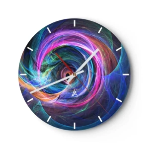 Reloj de pared - Reloj de vidrio - ¿Dónde me llevarás? - 40x40 cm