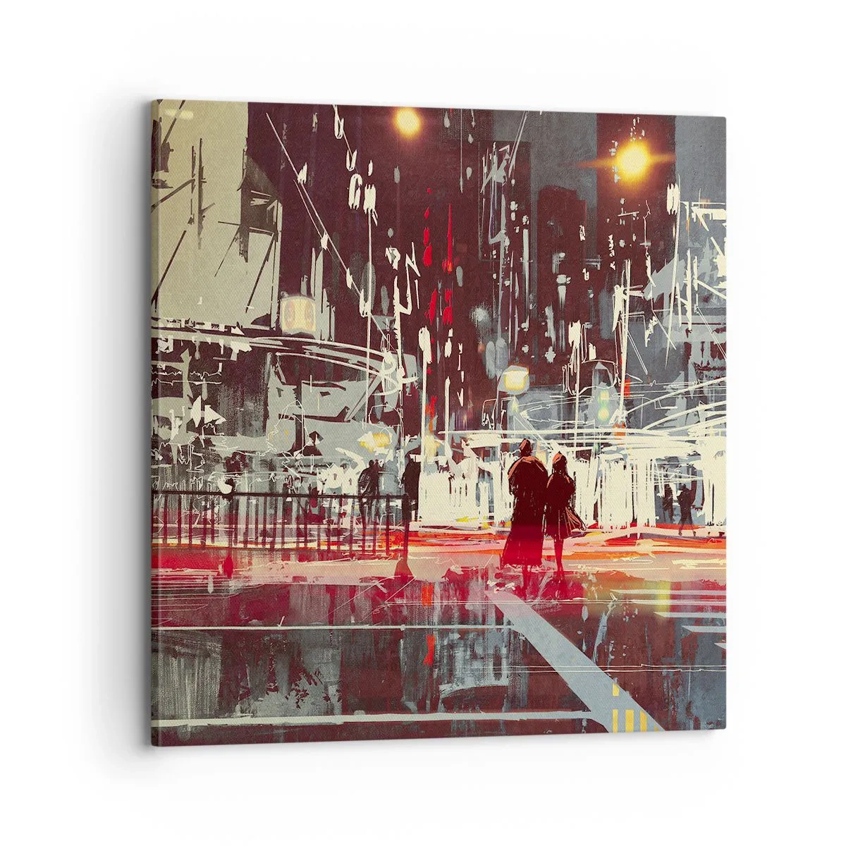 Cuadro sobre lienzo - Impresión de Imagen - Una travesía metropolitana - 70x70 cm