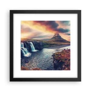 Póster en marco negro - En la majestuosidad de la naturaleza - 30x30 cm