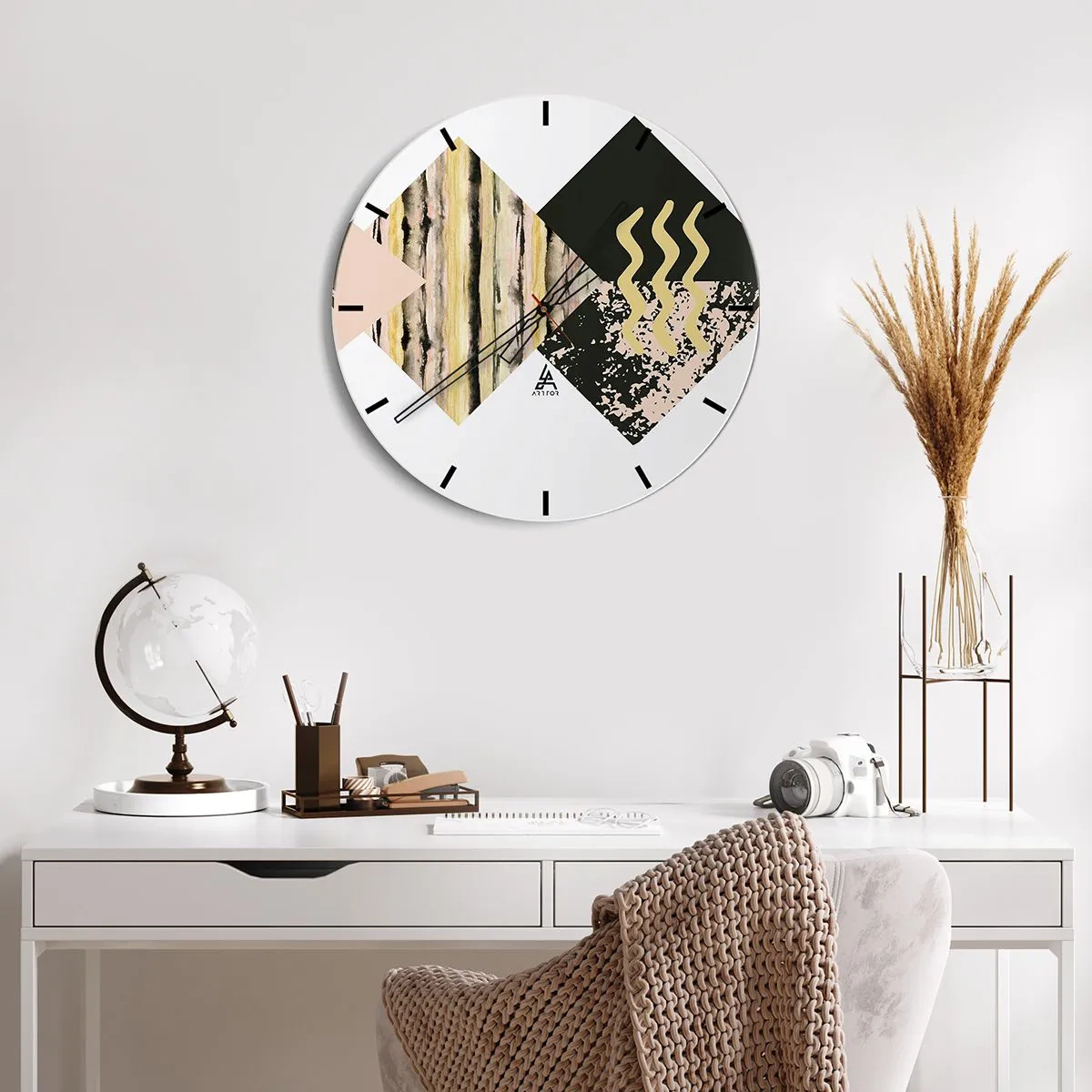 Reloj de pared - Reloj de vidrio - No es tan sencillo - 40x40 cm