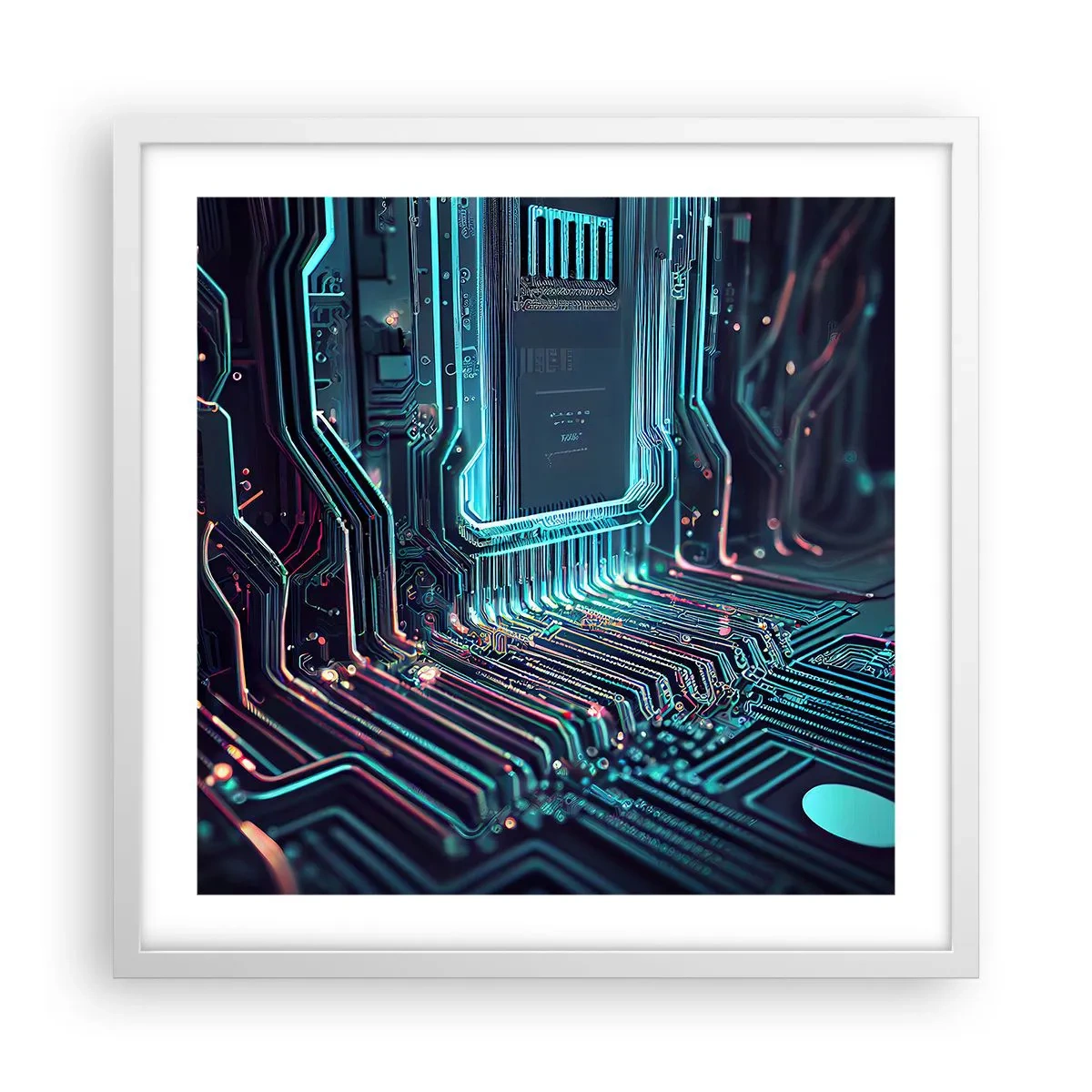 Póster en marco blanco - Mi forma de pensar - 50x50 cm