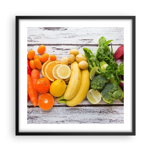 Póster en marco negro - ¿No es suficiente? - 50x50 cm