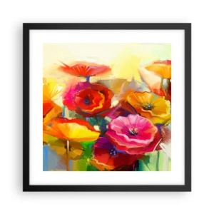 Póster en marco negro - No solo rojo - 40x40 cm