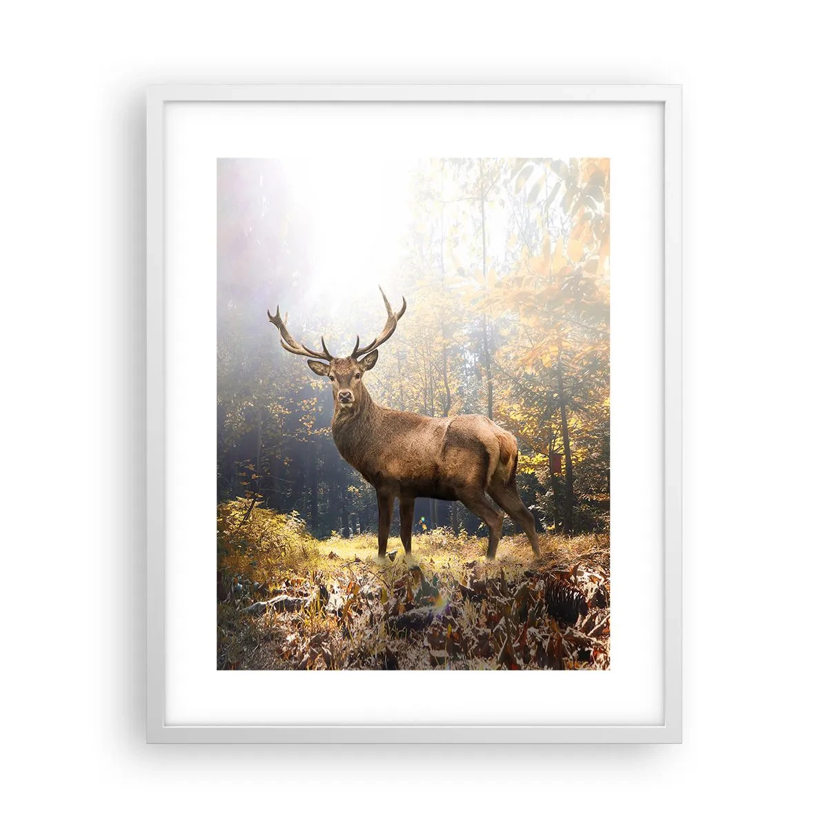 Póster en marco blanco - Con toda la majestuosidad - 40x50 cm
