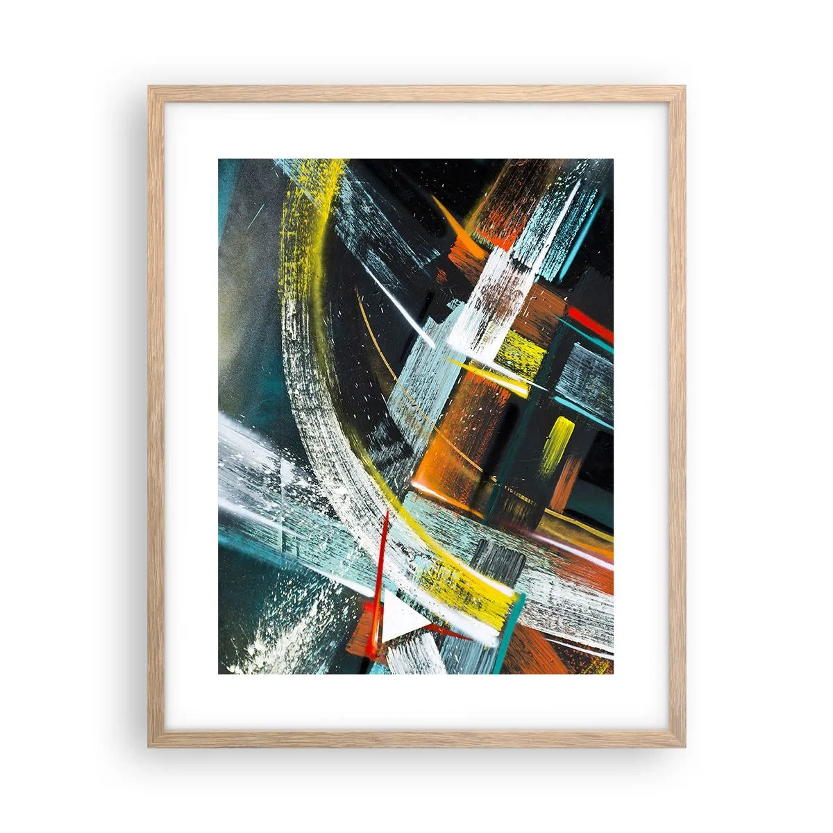 Póster en marco roble claro - La energía del movimiento - 40x50 cm
