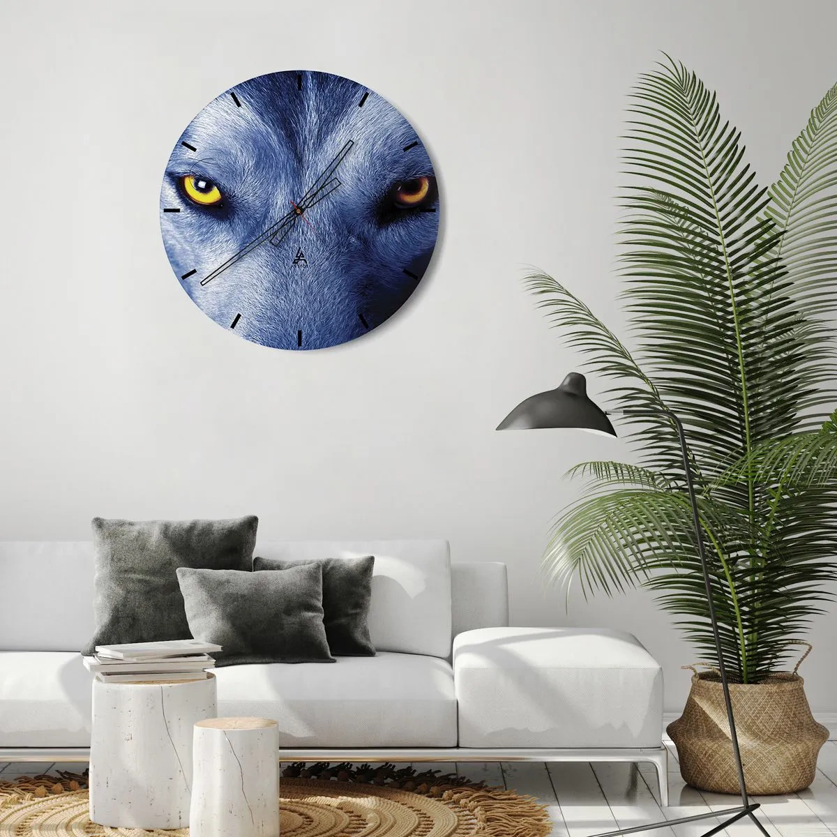 Reloj de pared - Reloj de vidrio - La mirada hipnótica - 30x30 cm