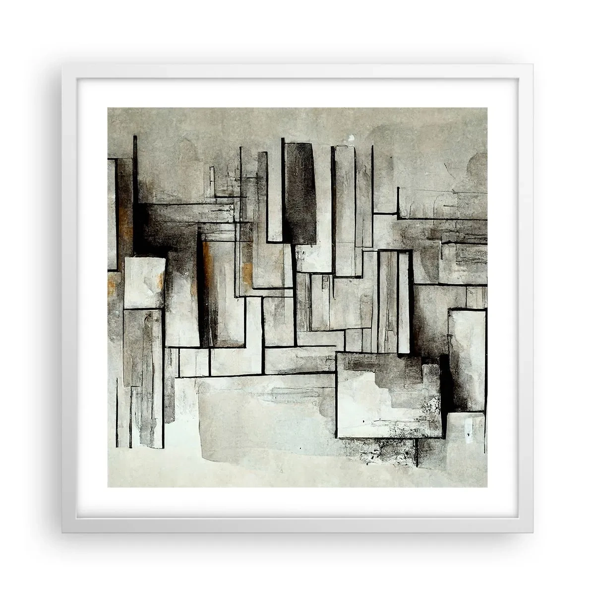 Póster en marco blanco - El poder de la sencillez - 50x50 cm