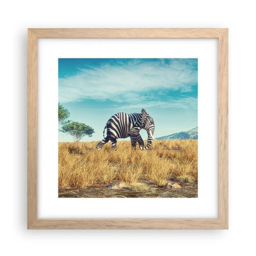 Póster en marco roble claro - El gris ya no está de moda - 30x30 cm