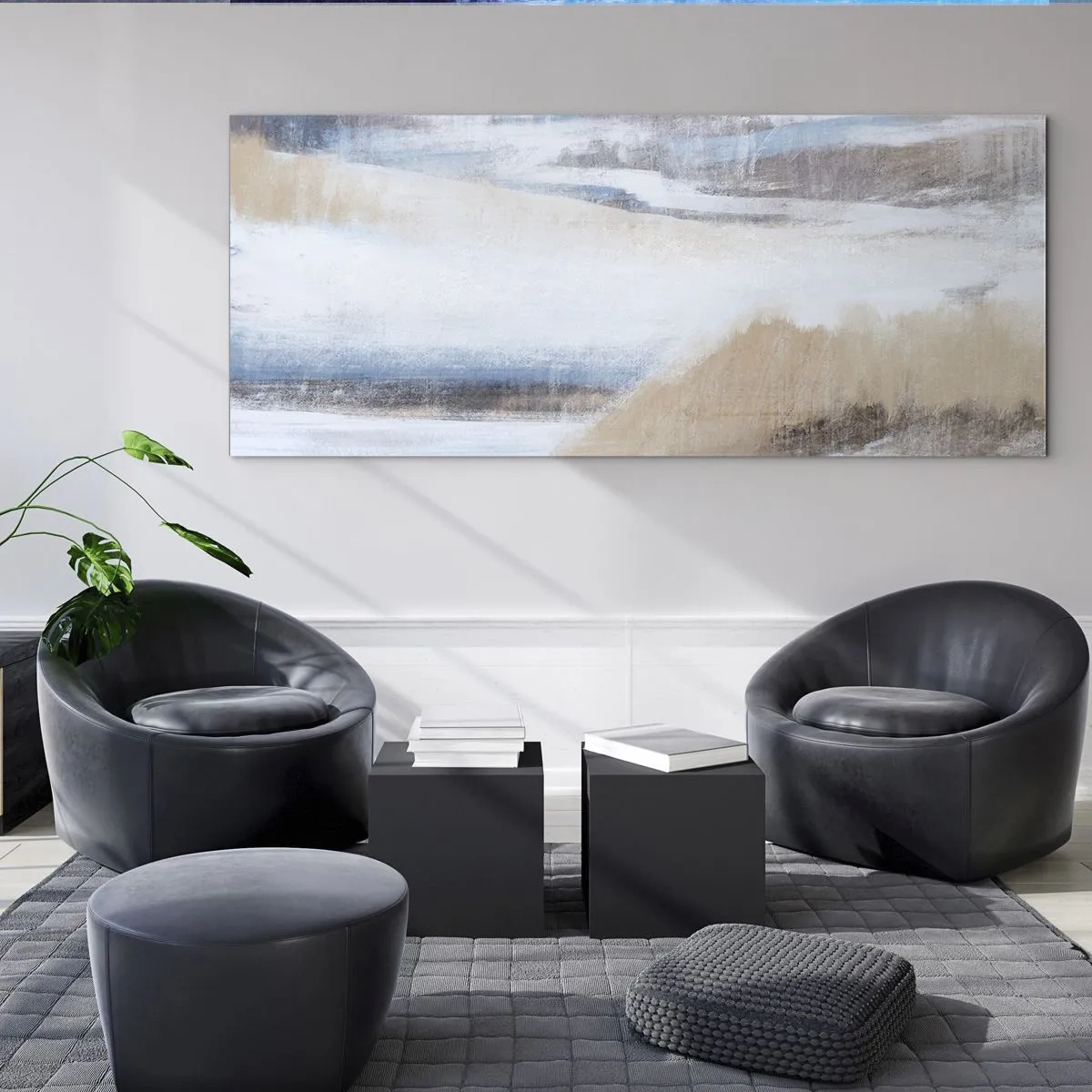 Cuadro sobre vidrio - Impresiones sobre Vidrio - Composición invernal - 100x40 cm