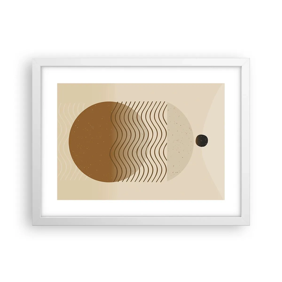 Póster en marco blanco - Sobre el origen de las figuras geométricas - 40x30 cm