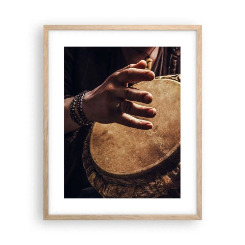 Póster en marco roble claro - En el ritmo del corazón - 40x50 cm