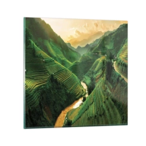 Cuadro sobre vidrio - Impresiones sobre Vidrio - Valle vietnamita - 30x30 cm