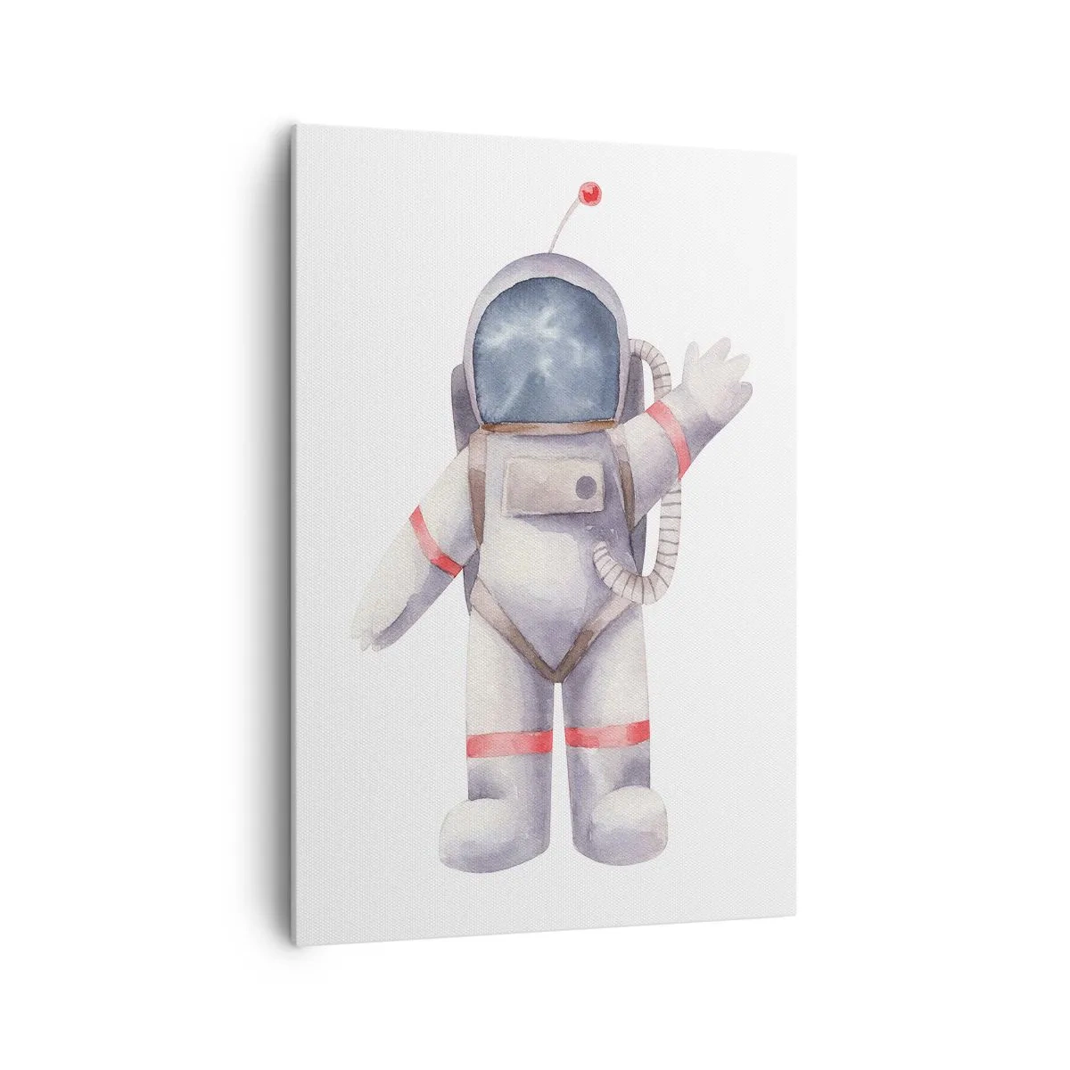 Cuadro sobre lienzo - Impresión de Imagen - Astronauta en estilo acuarela sobre fondo blanco. - 70x100cm - Esto es todo por ahora - Decoración de pared moderna para salón y dormitorio ARTTOR