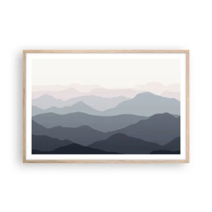 Póster en marco roble claro - Cordilleras a la vista - 91x61 cm