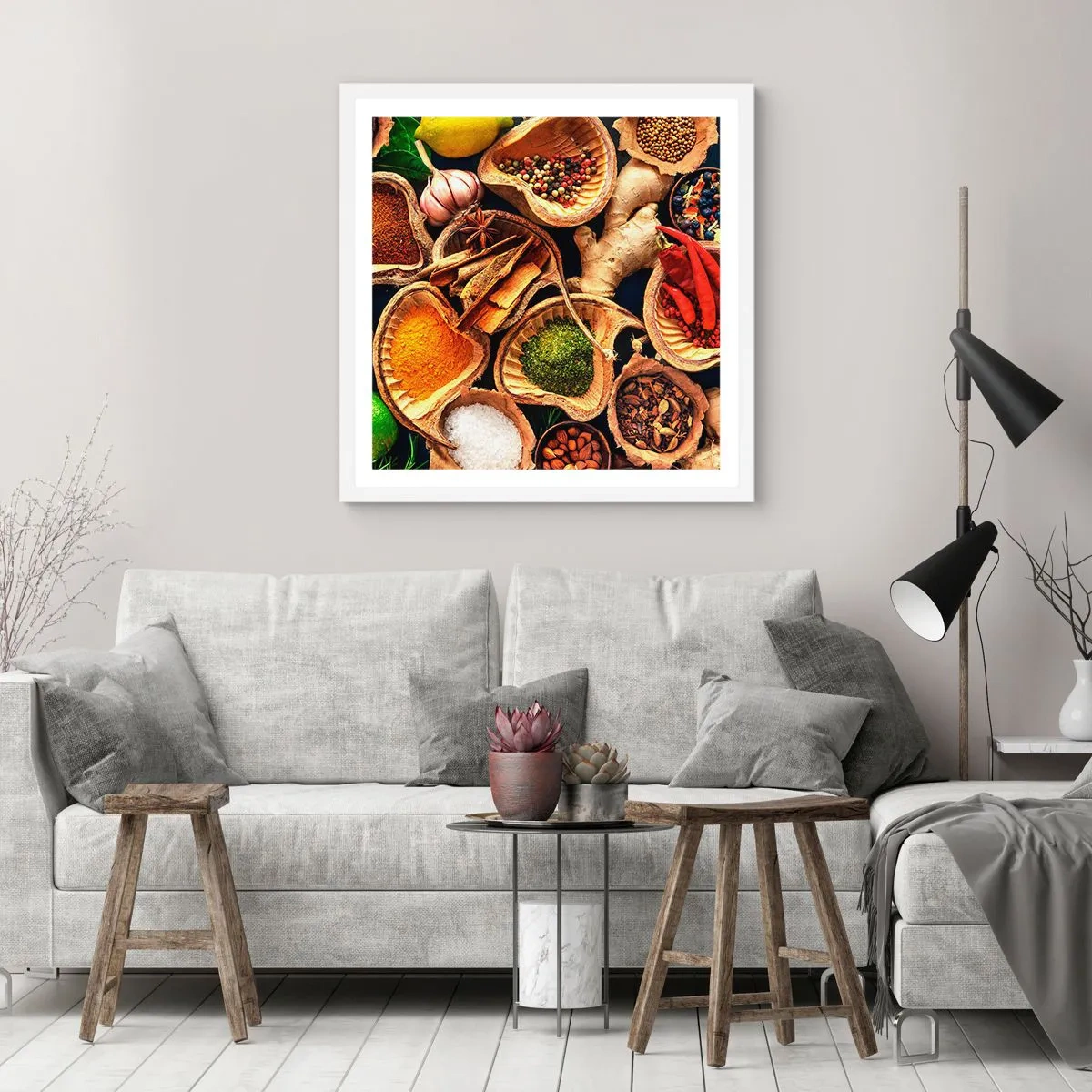 Póster en marco blanco - Toma lo que quieras - 40x40 cm