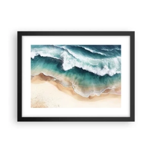 Póster en marco negro - Un encuentro eterno - 40x30 cm