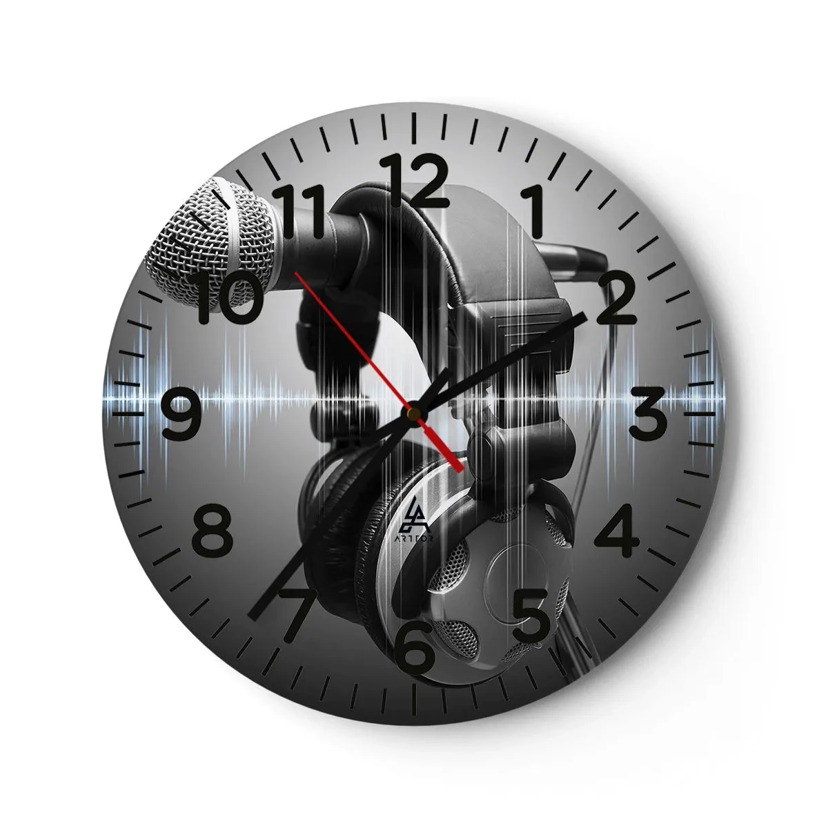 Reloj de pared - Reloj de vidrio - Todavía se puede escuchar el canto - 30x30 cm