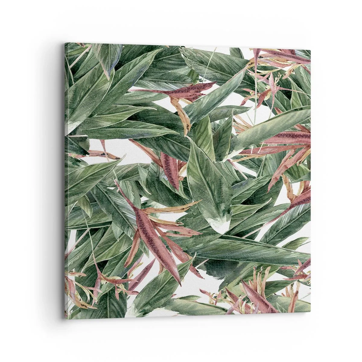 Cuadro sobre lienzo - Impresión de Imagen - Naturaleza esmeralda y lila - 70x70 cm