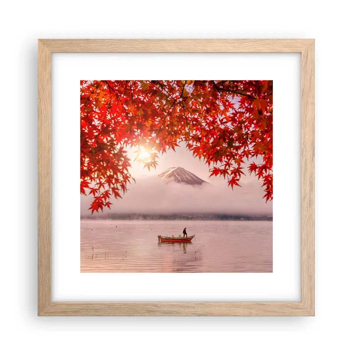 Póster en marco roble claro - Estilo japonés - 30x30 cm