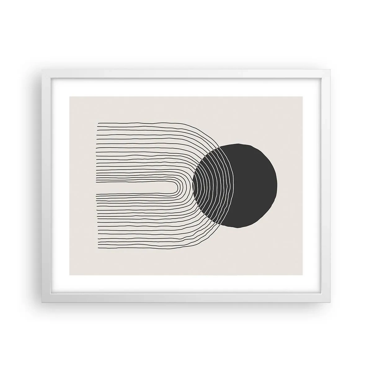 Póster en marco blanco - Temblor y certeza - 50x40 cm