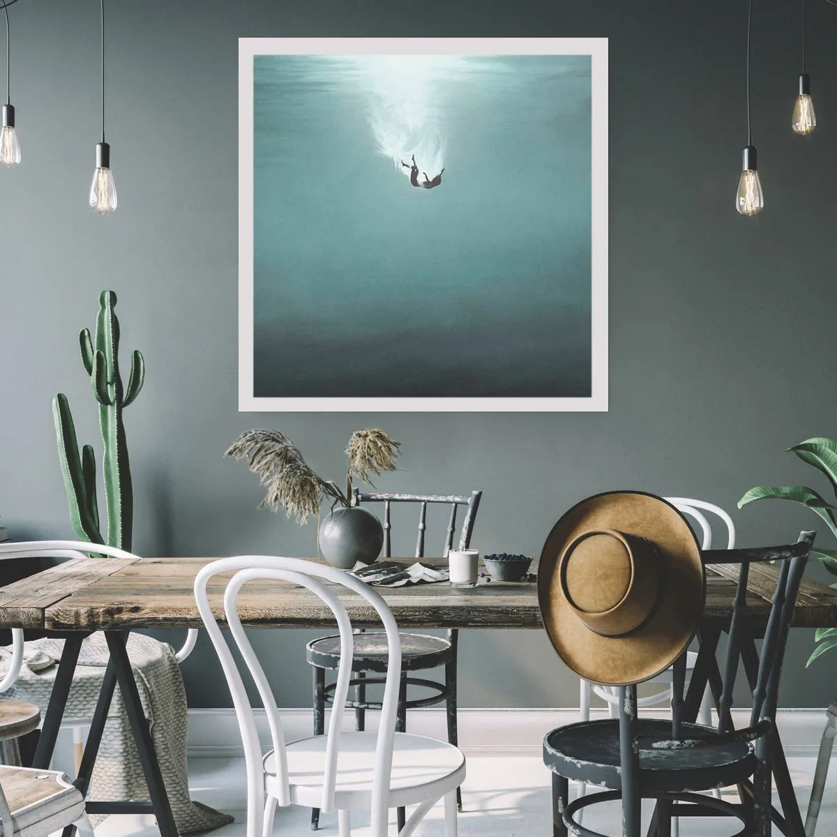 Póster - En el abrazo del océano - 30x30 cm