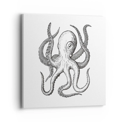 Cuadro sobre lienzo - Impresión de Imagen - Bailando con olas - 40x40 cm