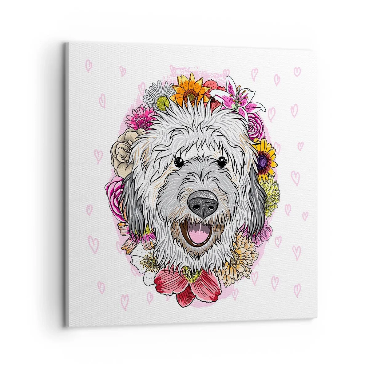 Cuadro sobre lienzo - Impresión de Imagen - Alegría de cachorro - 50x50 cm