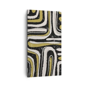 Cuadro sobre lienzo - Impresión de Imagen - Composición: tramos y callejones - 45x80 cm