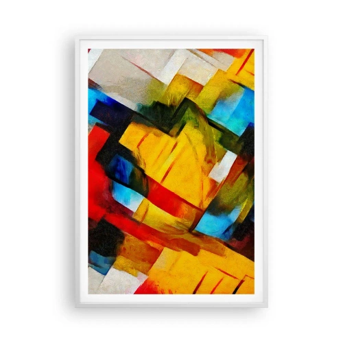 Póster en marco blanco - Un popurrí multicolor - 70x100 cm