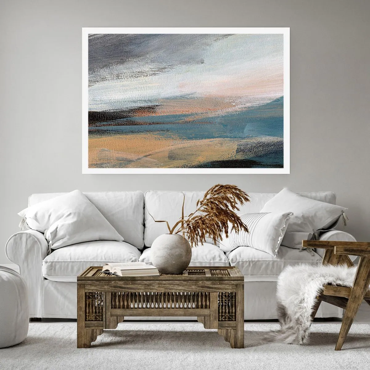Póster - Abstracción: paisaje nórdico - 91x61 cm