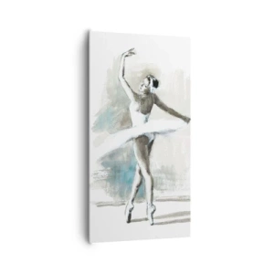 Cuadro sobre lienzo - Impresión de Imagen - Encantada por un cisne - 65x120 cm