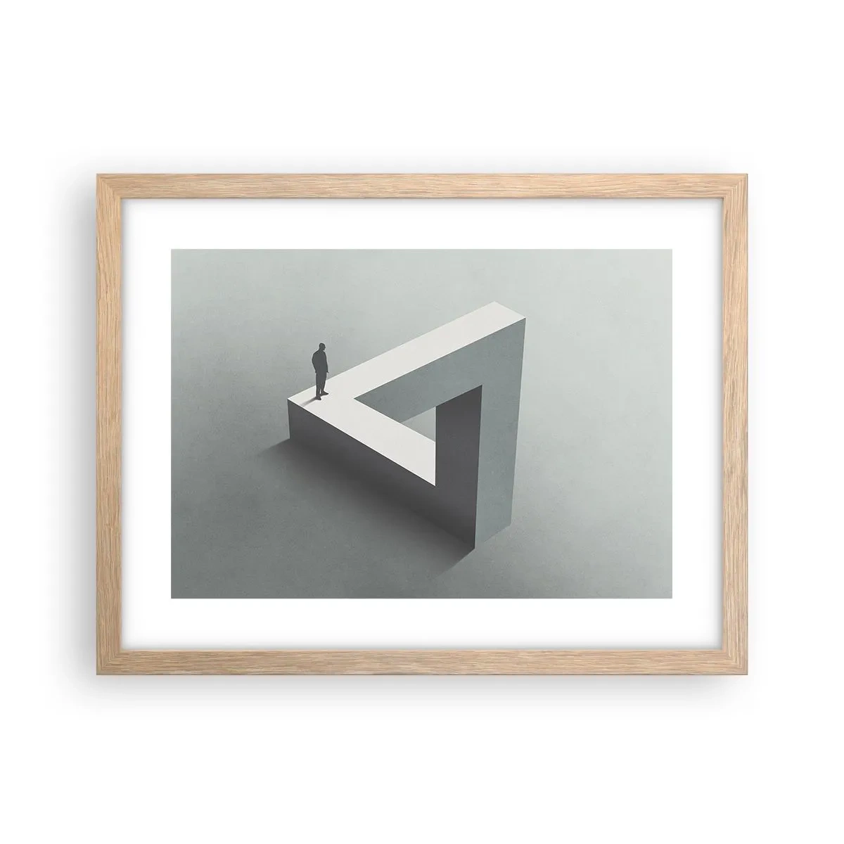 Póster en marco roble claro - Y, sin embargo, es posible - 40x30 cm