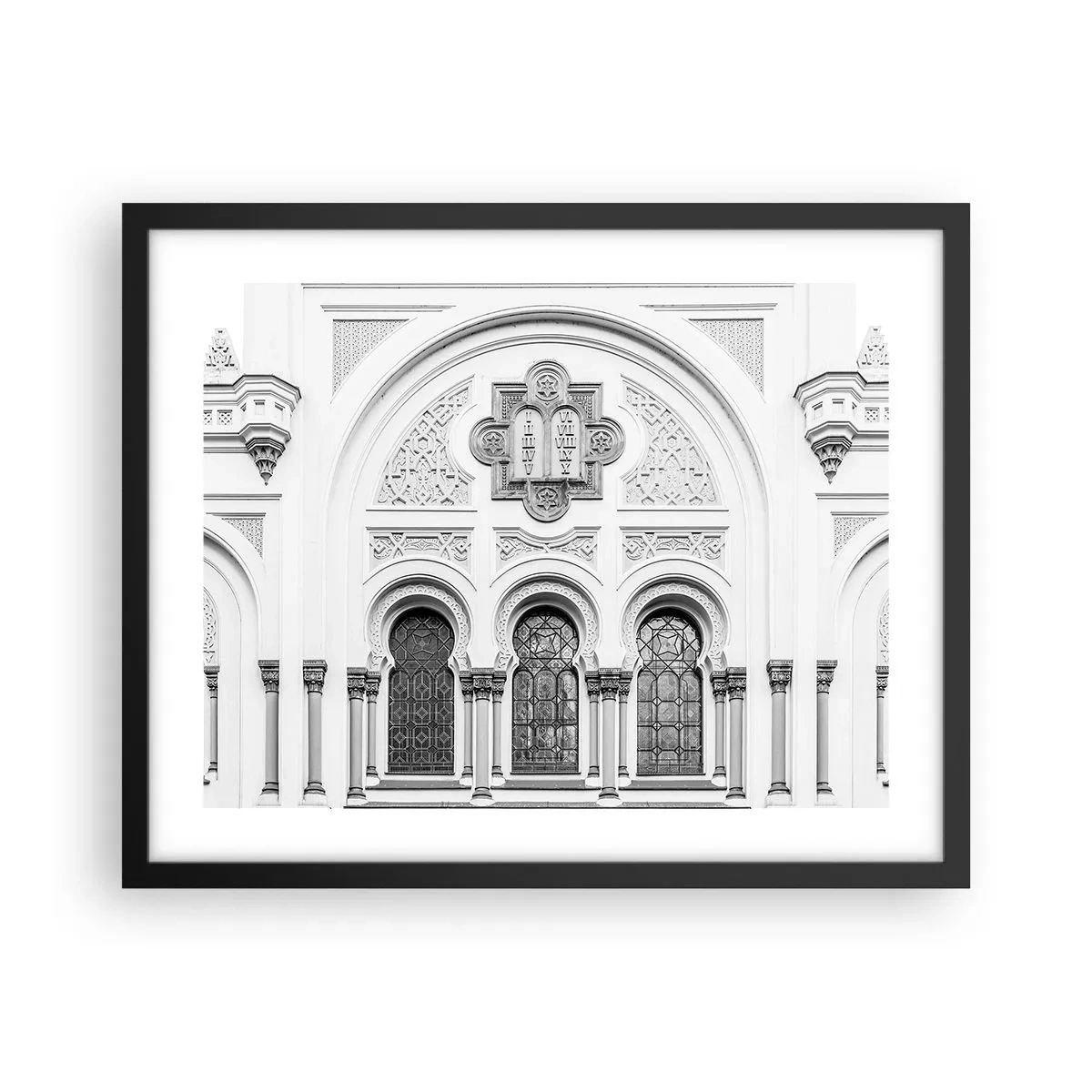 Póster en marco negro - En la frontera de las culturas - 50x40 cm