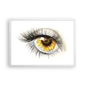 Póster en marco blanco - Un aspecto tan caluroso como el verano - 70x50 cm